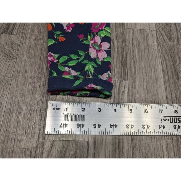 Time And Tru Womens Size XS (0-2) Birds Floral Skinny Pull On Cropped Pants - Picture 10 of 10